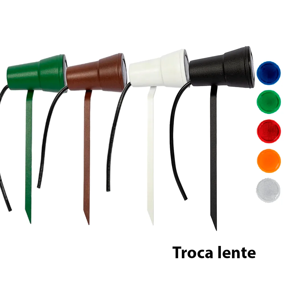 Espeto Soquete Com Gu10 E Troca Cor Da Lente